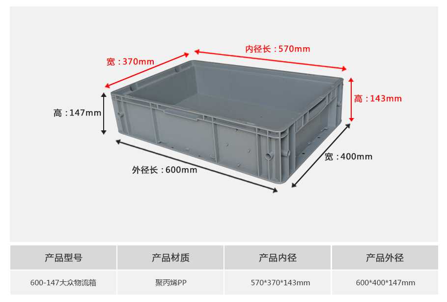星空网页版
塑业600-147大众塑料物流箱