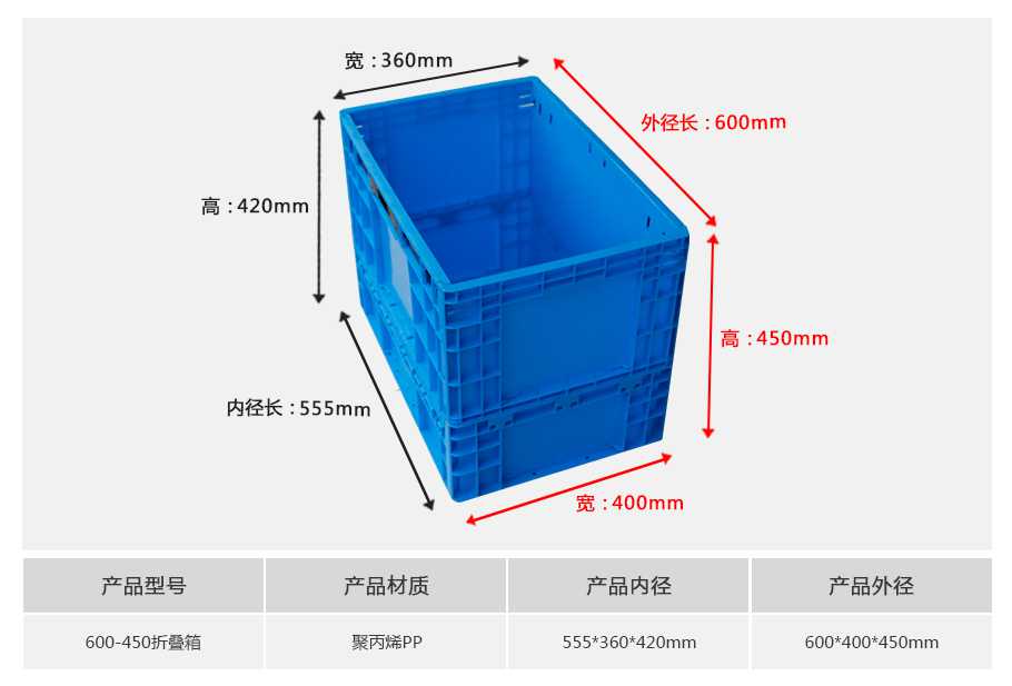 星空网页版
塑业600-450塑料折叠周转箱