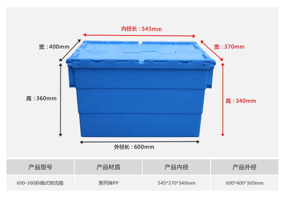 星空网页版
塑业600-360斜插式塑料物流箱