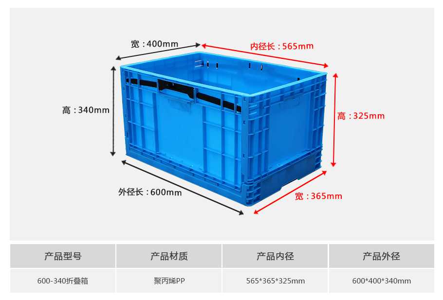 星空网页版
塑业600-340塑料折叠周转箱