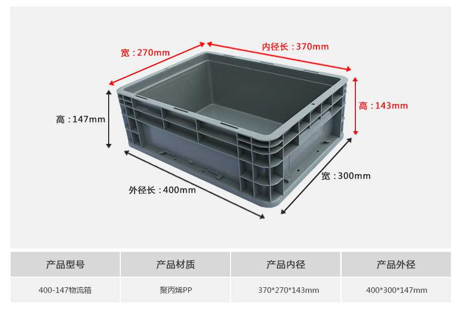 星空网页版
塑业400-147塑料物流箱
