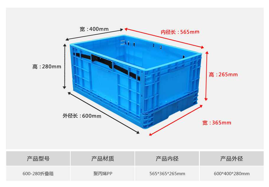 星空网页版
塑业600-280塑料折叠周转箱