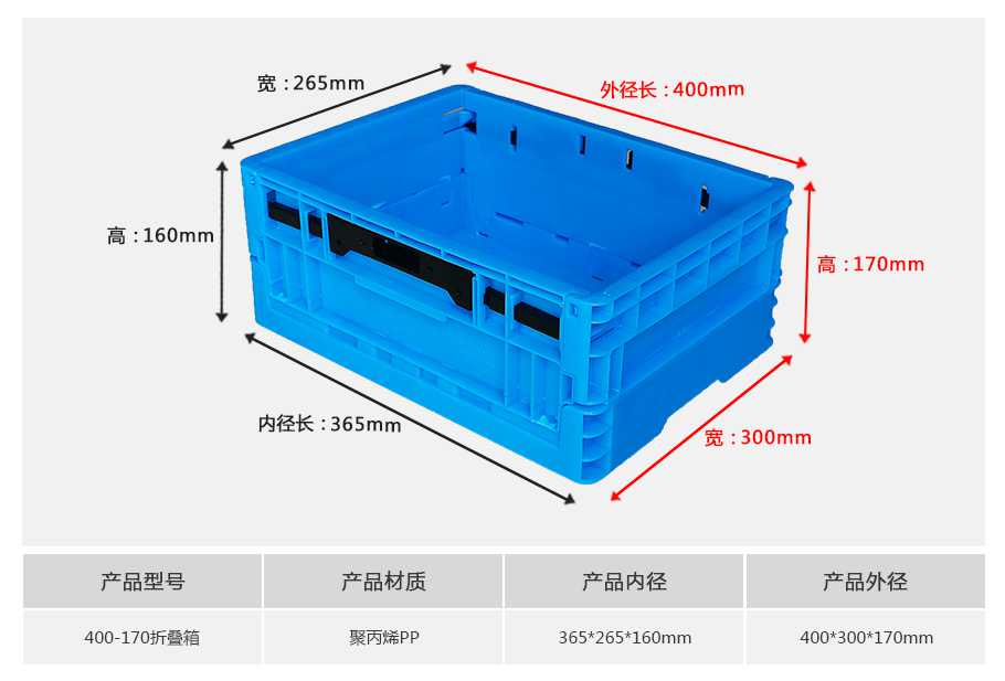 星空网页版
塑业400-170塑料折叠周转箱