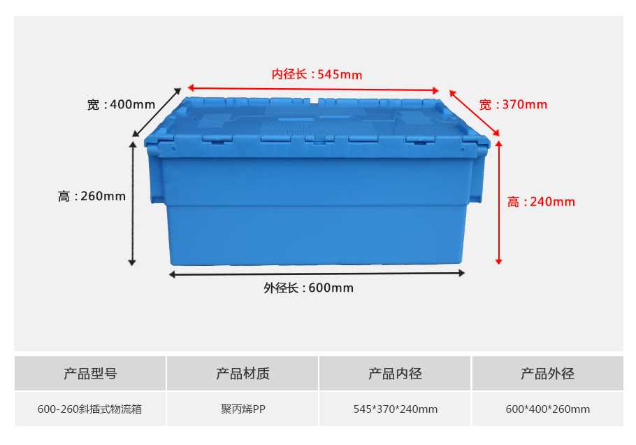 星空网页版
塑业600-260斜插式塑料物流箱