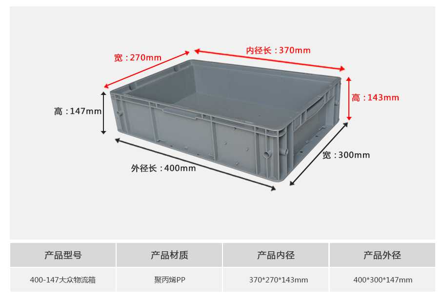 星空网页版
塑业400-147塑料大众物流箱