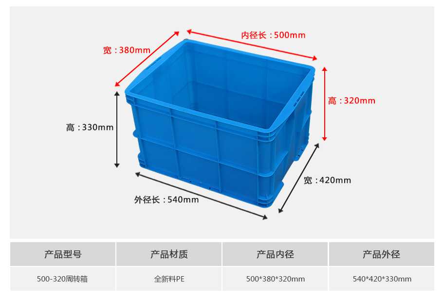 星空网页版
塑业500-320塑料周转箱