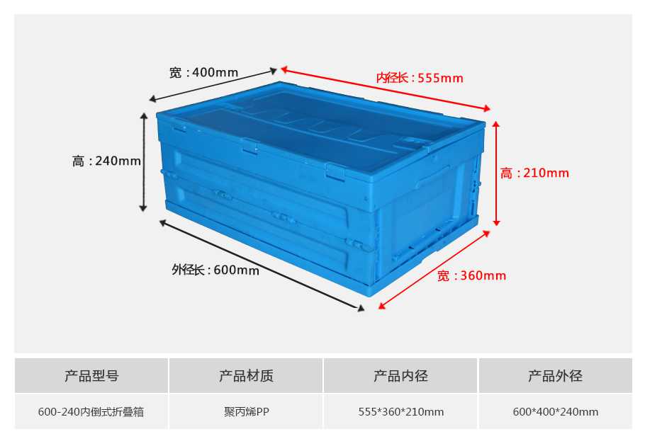 星空网页版
塑业600-240塑料内倒式折叠周转箱