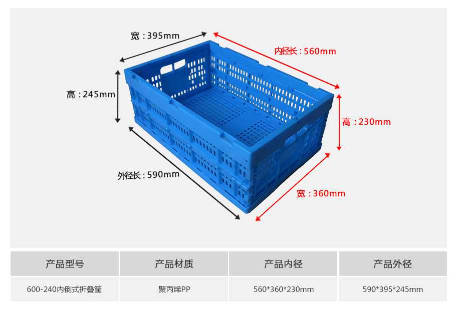 星空网页版
塑业600-240塑料内倒式折叠周转筐