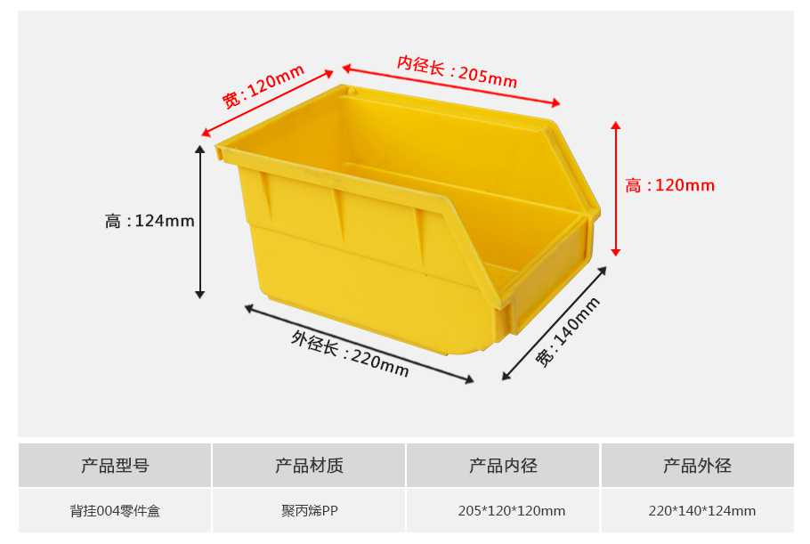 星空网页版
塑业B4背挂式塑料零件盒